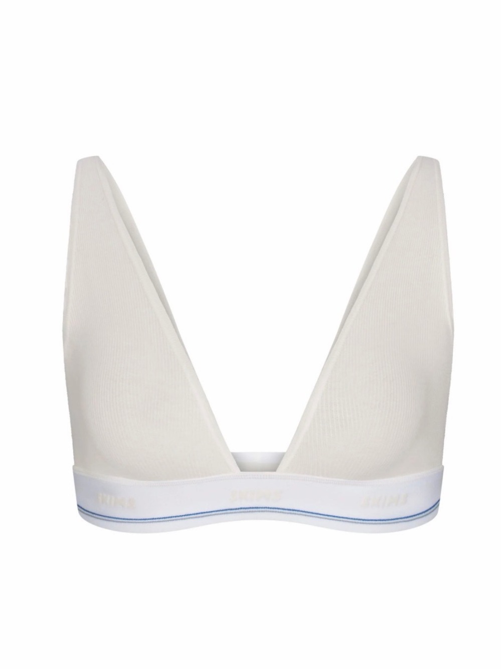 SKIMS Cotton Rib Plunge Bralette Sz M